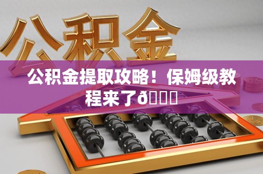 鲤城公积金提取攻略！保姆级教程来了😎