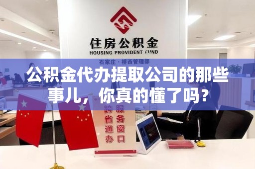 鲤城公积金代办提取公司的那些事儿，你真的懂了吗？